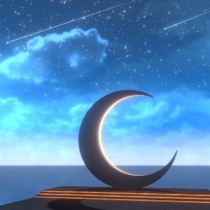 微睡む月